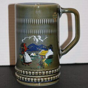 Vintage Wade Irish Porcelain Stein Tall Mug Made In Ireland Beer Tankard